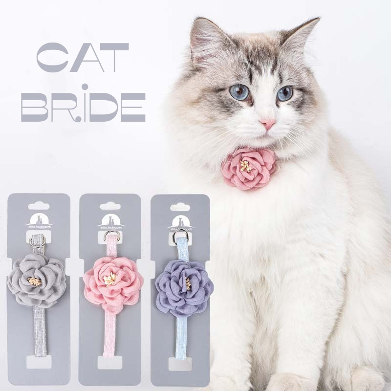 Τρισδιάστατο κολάρο γάτας λουλουδιών Ρυθμιζόμενο παπιγιόν με κολιέ κουδουνιού για κουτάβι Cat Small Dog Αξεσουάρ για κατοικίδια Αξεσουάρ προμήθειες