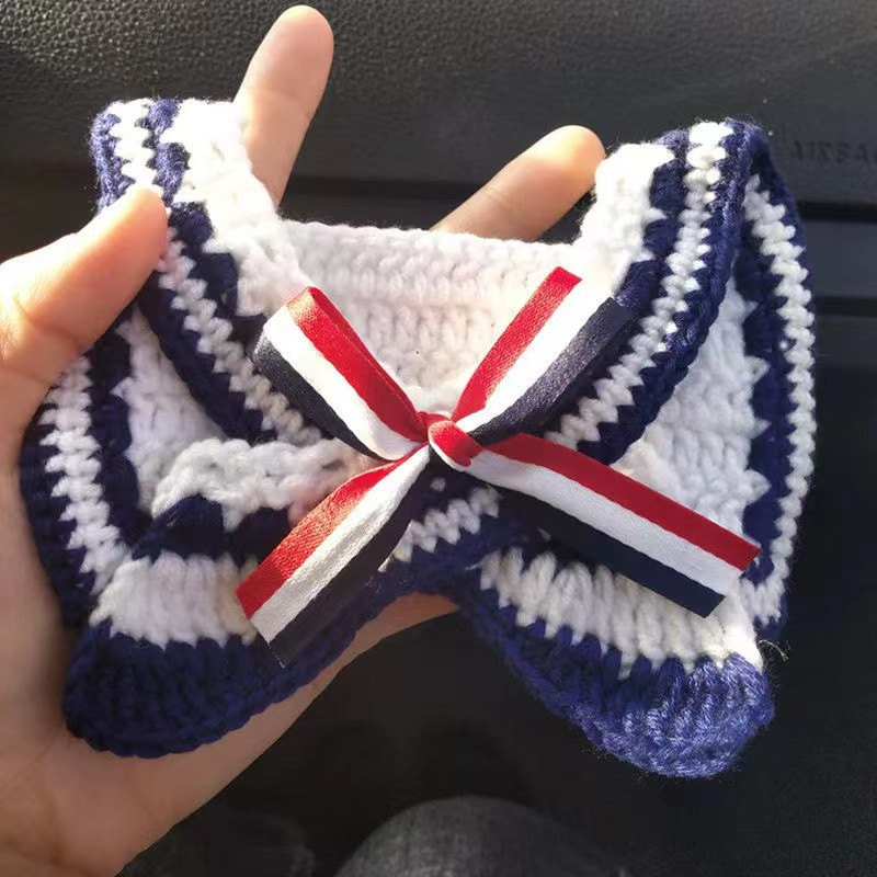 Χειροποίητο πλεκτό κασκόλ για γατάκι για κατοικίδιο ζώο με βελονάκι για γάτα