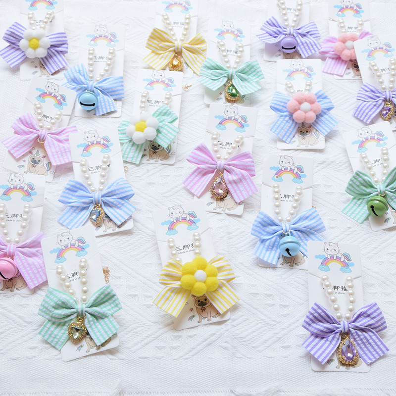 Decorație drăguț pentru guler pentru pisoi Guler pentru pisici, guler reglabil pentru pisici, guler pentru cățeluș Articole pentru animale de companie Arc Accesorii pentru animale de companie