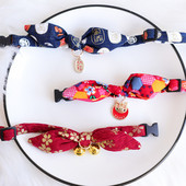 Χαριτωμένο ιαπωνικό τύπωμα περιλαίμια για σκύλους κατοικίδιων ζώων Κολιέ σε σχήμα αυτιά κουνελάκι για γάτες Ανοιξιάτικη διακόσμηση Προμήθειες κουταβιών Αξεσουάρ λαιμού για γάτες