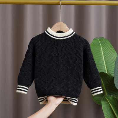 Pulovere pentru băieți Haine de iarnă Fete Copii Moda pentru sugari Copii noi Gât rotund Gros Cald Moale Copii Tricotat Costom