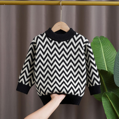 Pulovere pentru băieți Haine de iarnă Fete Copii Moda pentru sugari Copii noi Gât rotund Gros Cald Moale Copii Tricotat Costom