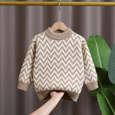 Pulovere pentru băieți Haine de iarnă Fete Copii Moda pentru sugari Copii noi Gât rotund Gros Cald Moale Copii Tricotat Costom