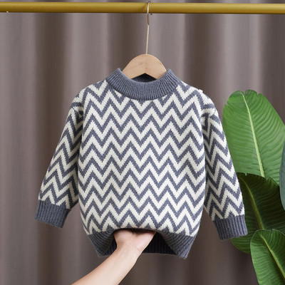 Pulovere pentru băieți Haine de iarnă Fete Copii Moda pentru sugari Copii noi Gât rotund Gros Cald Moale Copii Tricotat Costom