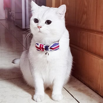 Αξεσουάρ γάτας Φιόγκος με λουράκι με παπιγιόν για γάτα για παπιγιόν με καμπάνα για γάτα για μικρόσωμο σκύλο για κουτάβια κατοικίδια προϊόντα περιποίησης