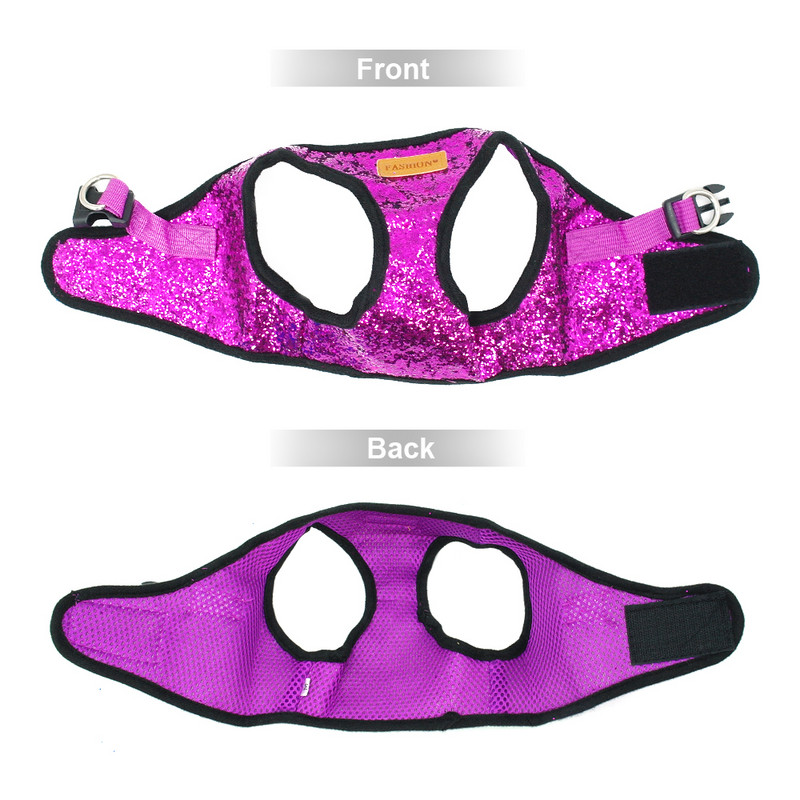 Set de ham și lesă pentru pisici cu paiete glisante, ham reglabil pentru cățeluș, pisicuță, hamuri de mers, centură de tracțiune pentru câini de talie mică, pisici