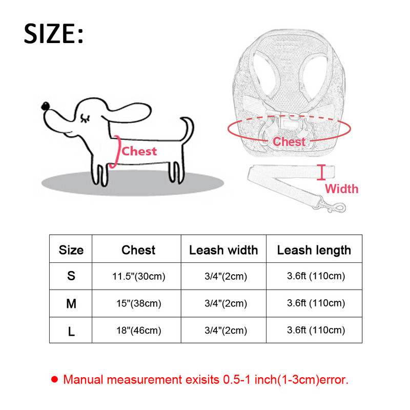 Set de ham și lesă pentru pisici cu paiete glisante, ham reglabil pentru cățeluș, pisicuță, hamuri de mers, centură de tracțiune pentru câini de talie mică, pisici