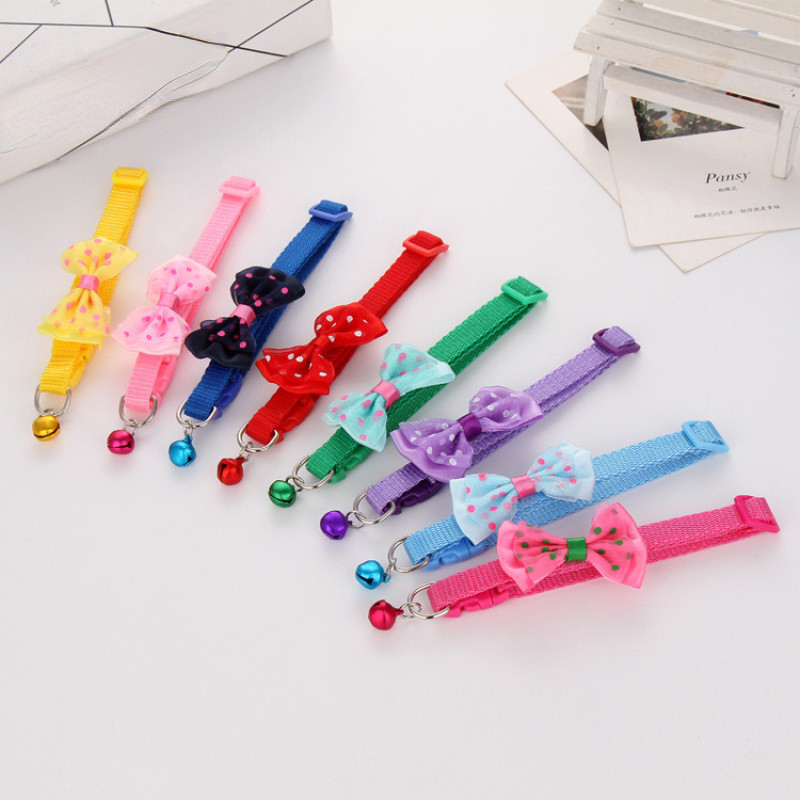 2022 Предпазна катарама за нашийник за домашни любимци Регулируем колан Яка с лък Найлонова яка за коте Анти-загуба за котка куче