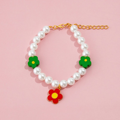 Kassi kaelarihm kaelakee reguleeritav lemmiklooma kaelarihm Princess Style Pearl Kitten Charm lille kaelarihm kasside ja kutsikate aksessuaaride kaunistamiseks