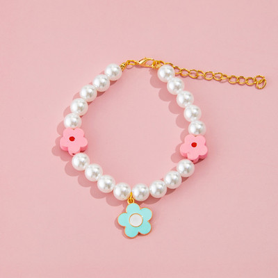 Kassi kaelarihm kaelakee reguleeritav lemmiklooma kaelarihm Princess Style Pearl Kitten Charm lille kaelarihm kasside ja kutsikate aksessuaaride kaunistamiseks