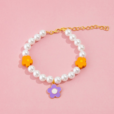 Kassi kaelarihm kaelakee reguleeritav lemmiklooma kaelarihm Princess Style Pearl Kitten Charm lille kaelarihm kasside ja kutsikate aksessuaaride kaunistamiseks