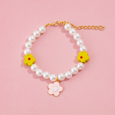 Kassi kaelarihm kaelakee reguleeritav lemmiklooma kaelarihm Princess Style Pearl Kitten Charm lille kaelarihm kasside ja kutsikate aksessuaaride kaunistamiseks