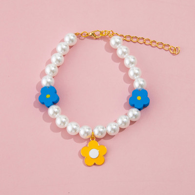 Kassi kaelarihm kaelakee reguleeritav lemmiklooma kaelarihm Princess Style Pearl Kitten Charm lille kaelarihm kasside ja kutsikate aksessuaaride kaunistamiseks