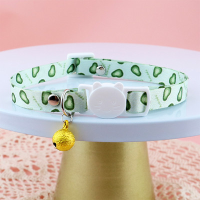 Προμήθειες για κατοικίδια κολιέ 28 στυλ γάτας με ρυθμιζόμενο χριστουγεννιάτικο κολάρο εκτύπωσης φρούτων για κατοικίδια με κουδούνι Teddy Chihuahua για κουτάβια γατάκια