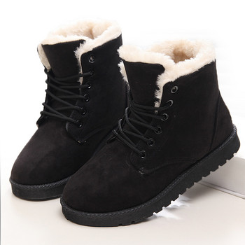 Дамски ботуши 2023 Модни ботуши за сняг Дамски обувки Нови дамски зимни ботуши Ботуши с топла кожа за жени Зимни обувки Botas Mujer