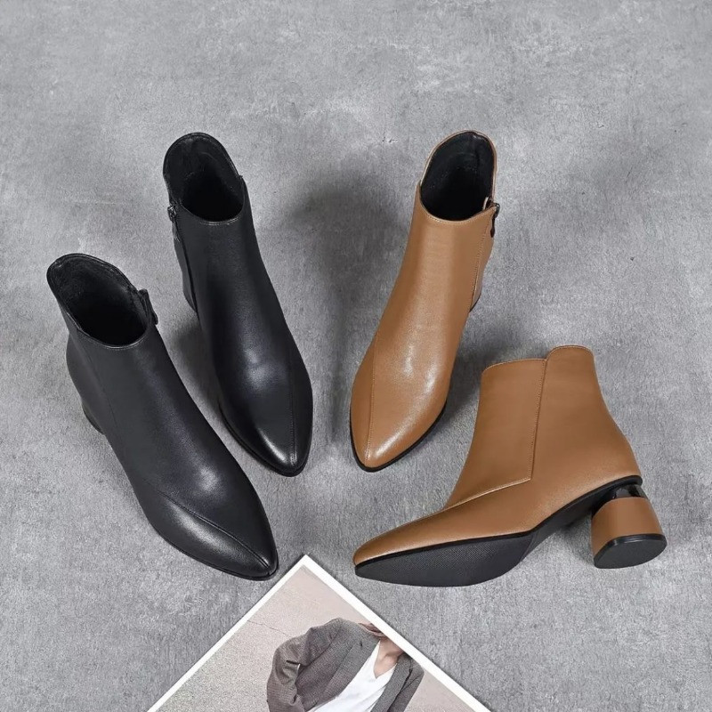 Pumps Ψηλοτάκουνες Μπότες Γυναικεία Φόρεμα Γυναικεία Παπούτσια Μποτάκια με ρηχά φερμουάρ Χοντροκομμένα 2023 Σχεδιαστής μόδας Goth Γυναικεία παπούτσια