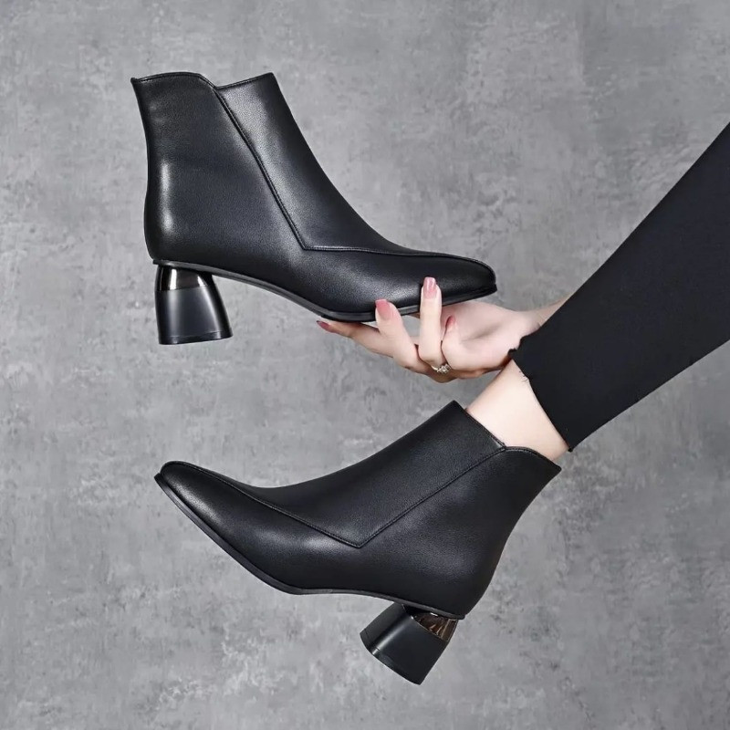 Pumps Ψηλοτάκουνες Μπότες Γυναικεία Φόρεμα Γυναικεία Παπούτσια Μποτάκια με ρηχά φερμουάρ Χοντροκομμένα 2023 Σχεδιαστής μόδας Goth Γυναικεία παπούτσια