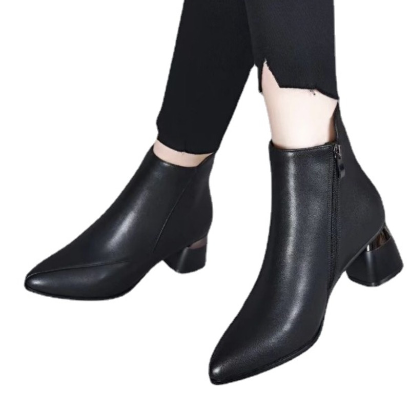 Pumps Ψηλοτάκουνες Μπότες Γυναικεία Φόρεμα Γυναικεία Παπούτσια Μποτάκια με ρηχά φερμουάρ Χοντροκομμένα 2023 Σχεδιαστής μόδας Goth Γυναικεία παπούτσια