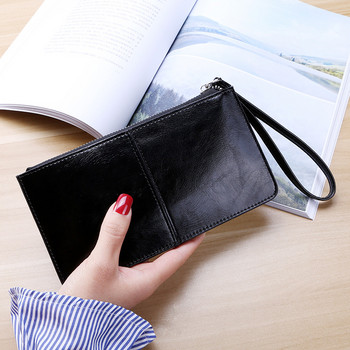 Γυναικείο πορτοφόλι Μακριά μοδάτη τσάντα χειρός συμπλέκτη με φερμουάρ 2023 Νέα θήκη για κάρτα κινητού τηλεφώνου Πορτοφόλι κέρματος Λεπτό πορτοφόλι