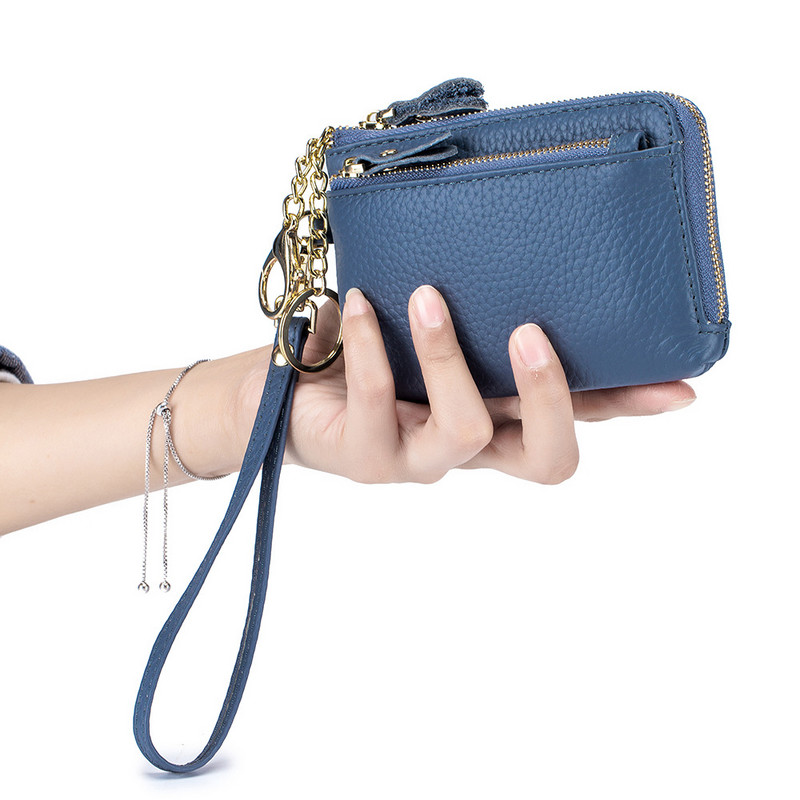 Γνήσιο  Clutch Τσάντες πορτοφολιού Clutch Δέρμα  Μικρή θήκη για κερματοδέκτη πορτοφόλι κάρτας κλειδί κραγιόν Θήκη θήκης για ακουστικά αποθήκευσης για γυναίκες