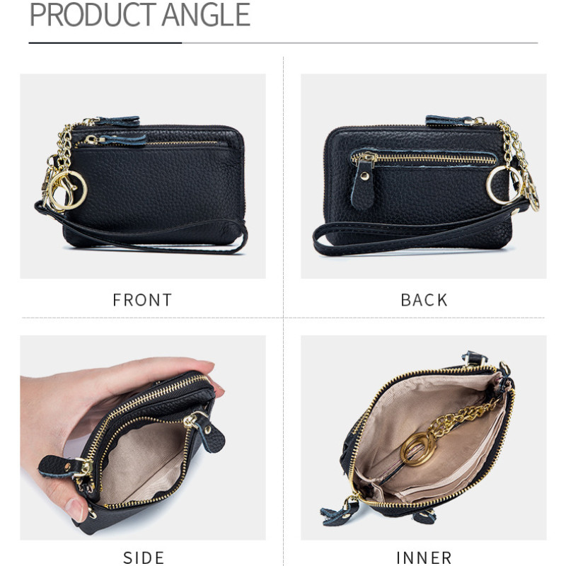 Γνήσιο  Clutch Τσάντες πορτοφολιού Clutch Δέρμα  Μικρή θήκη για κερματοδέκτη πορτοφόλι κάρτας κλειδί κραγιόν Θήκη θήκης για ακουστικά αποθήκευσης για γυναίκες