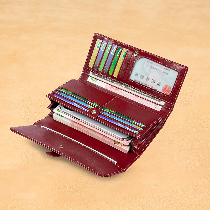 Γυναικείο πορτοφόλι από Πολυτελές ντιζάιν Μακρύ τσαντάκι Υψηλής ποιότητας θήκη κάρτας RFID Γυναικεία πορτοφόλια Fahion Clutch Δώρο