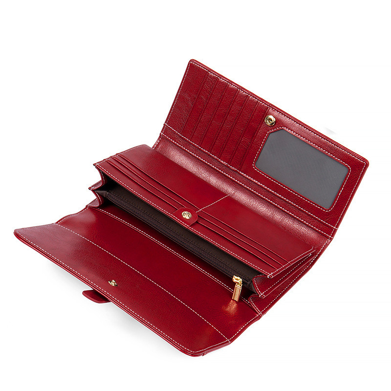 Γυναικείο πορτοφόλι από Πολυτελές ντιζάιν Μακρύ τσαντάκι Υψηλής ποιότητας θήκη κάρτας RFID Γυναικεία πορτοφόλια Fahion Clutch Δώρο