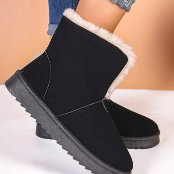 Дамски обувки 2023 Висококачествени дамски ботуши с приплъзване Модни топли ежедневни ботуши Дамски висококачествени ботуши с кръгли пръсти