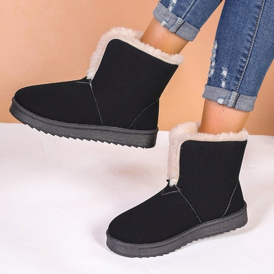 Γυναικεία παπούτσια 2023 Υψηλής ποιότητας slip-on γυναικείες μπότες Μόδα Keep ζεστό καθημερινές μπότες Γυναικείες μπότες υψηλής ποιότητας με στρογγυλά δάχτυλα