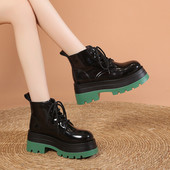 Batai moterims 2023 m. Nauji kryželiu surišti moteriški batai Karštas išpardavimas Apvalūs laisvalaikio batai Moteriški aukštos kokybės kvadratiniai kulkšnies batai