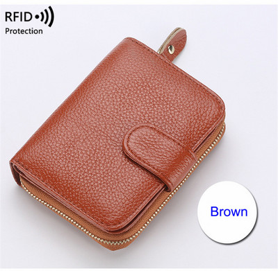 Luksuslik naiste rahakott Tõmblukk Pangakaardi rahakotid Mündi rahakott Naistele Väike rahakott Rfid Protrction rahakott