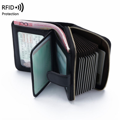  luxus női pénztárca cipzáras bankkártya pénztárcák érme pénztárca női  kis pénztárca RFID Protrction pénzes táska