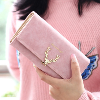 Uus mood naiste siduriga Portefeuille rahakott, suure mahutavusega rahakott, pikk lühike münditasku PU-nahast naiste disainrahakotid