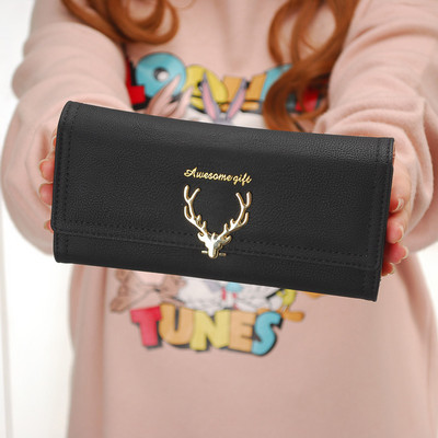 Uus mood naiste siduriga Portefeuille rahakott, suure mahutavusega rahakott, pikk lühike münditasku PU-nahast naiste disainrahakotid