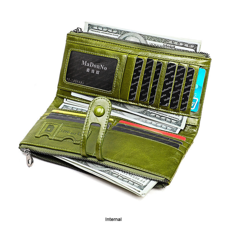 Uue disainiga naiste siduri rahakotid meeste naiste pikk rahakott tõmblukuga rahakott Mündikott raha telefonikott RFID rahakott