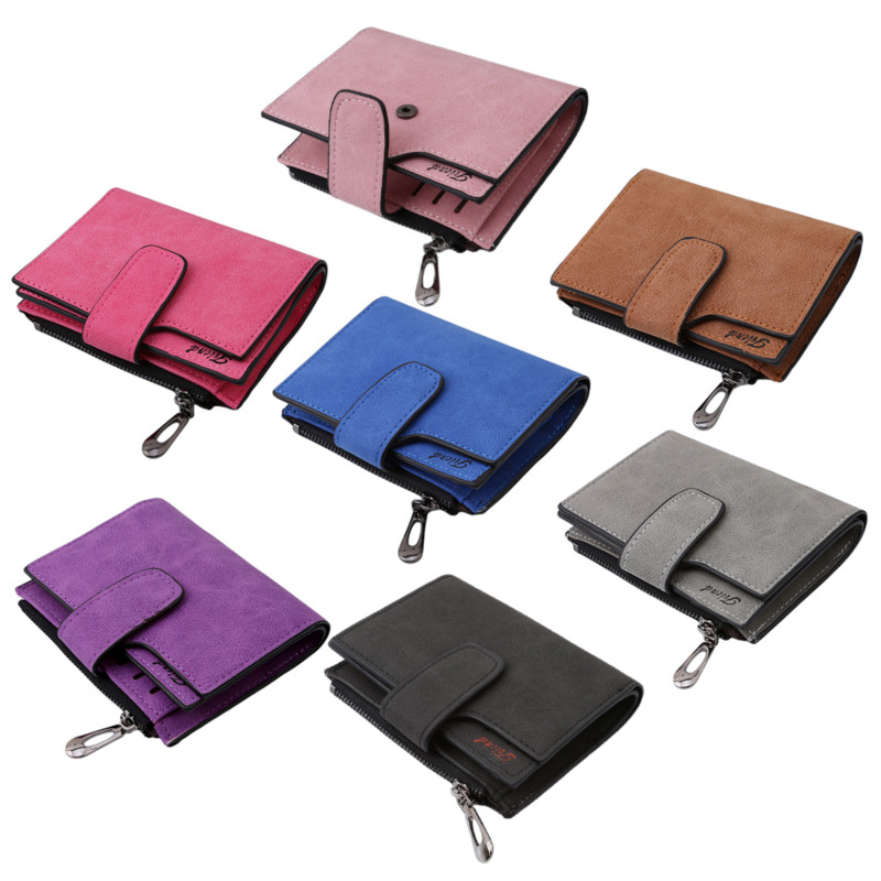 Ματ γυναικείο πορτοφόλι Hasp Μικρό και λεπτό τσαντάκι με κέρματα Γυναικεία πορτοφόλια Κάτοχοι καρτών Πορτοφόλι πολυτελείας μάρκας Επώνυμη τσάντα