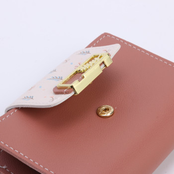 Χαριτωμένα φούντες Γυναικείο κοντό πορτοφόλι PU Δερμάτινη τσάντα γυναικεία πτυσσόμενη τσάντα Μικρό τσαντάκι για κέρματα Συμπλέκτης θήκης κάρτας