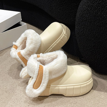 Дамски обувки 2023 г. Сладки анимационни зимни дамски ботуши Модни къси ботуши с кръгли пръсти и дебела подметка Водоустойчиви нехлъзгащи се памучни ботуши