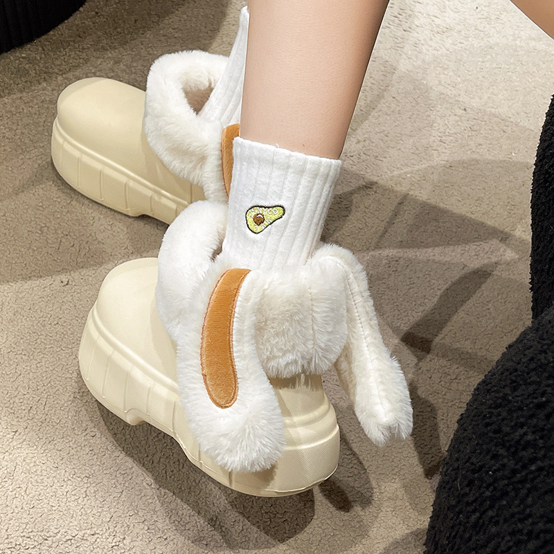 Pantofi pentru femei 2023 Cizme drăguțe de iarnă cu desene animate pentru femei, la modă, cu vârf rotund, cu talpă groasă, cizme scurte, impermeabile, anti-alunecare, din bumbac