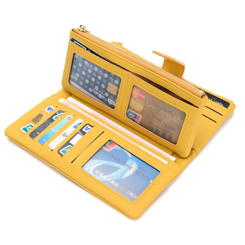 Portofele noi din piele PU pentru femei, portofele lungi pentru femei, geantă de bani de mare capacitate, buzunar pentru telefon, ambreiaj multifuncțional, suport pentru carduri pentru monede