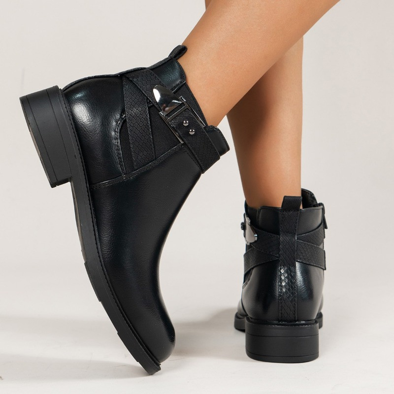 2023 Nové luxusné Chelsea čižmy pre ženy Nízke podpätky Členkové čižmy Retro Hrubý podpätok Punk Ležérne Pohodlné Krátke Čižmy Bottines