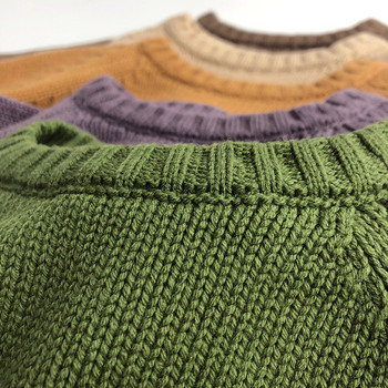 3469C Детски пуловер 2022 Есен Зима Разнообразен пуловер за момчета Плетен ретро пуловер Яке през рамо Свободен памучен пуловер