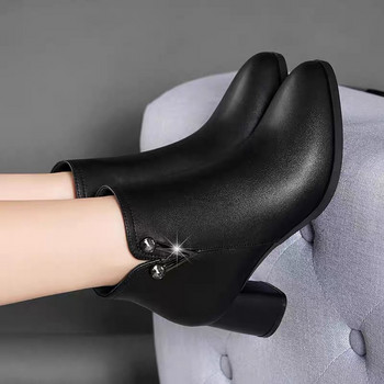 Нови зимни модни дамски ботуши на танкетка през 2023 г. Обувки за увеличаване на височината Ботуши с високи токчета Botas Mujer