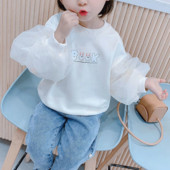 Mikina s nápisom O Neck Pevné pulóvre pre deti 2023 jarná móda Kawaii Ležérne detské oblečenie תחפושות לילדות