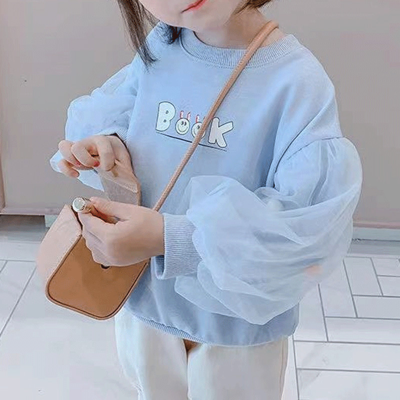 Mikina s nápisom O Neck Pevné pulóvre pre deti 2023 jarná móda Kawaii Ležérne detské oblečenie תחפושות לילדות