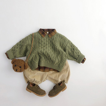 MILANCEL Детски пуловери в корейски стил Пуловер за момчета Плетива в корейски стил за момичета