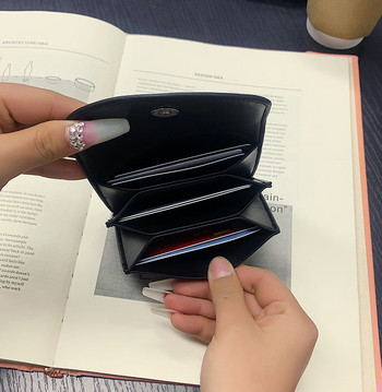 Γυναικεία πορτοφόλια PU Δερμάτινο γυναικείο πορτοφόλι Mini Hasp Στερεά θήκη πολλαπλών καρτών Κοντά πορτοφόλια για κέρματα Λεπτό μικρό πορτοφόλι με φερμουάρ