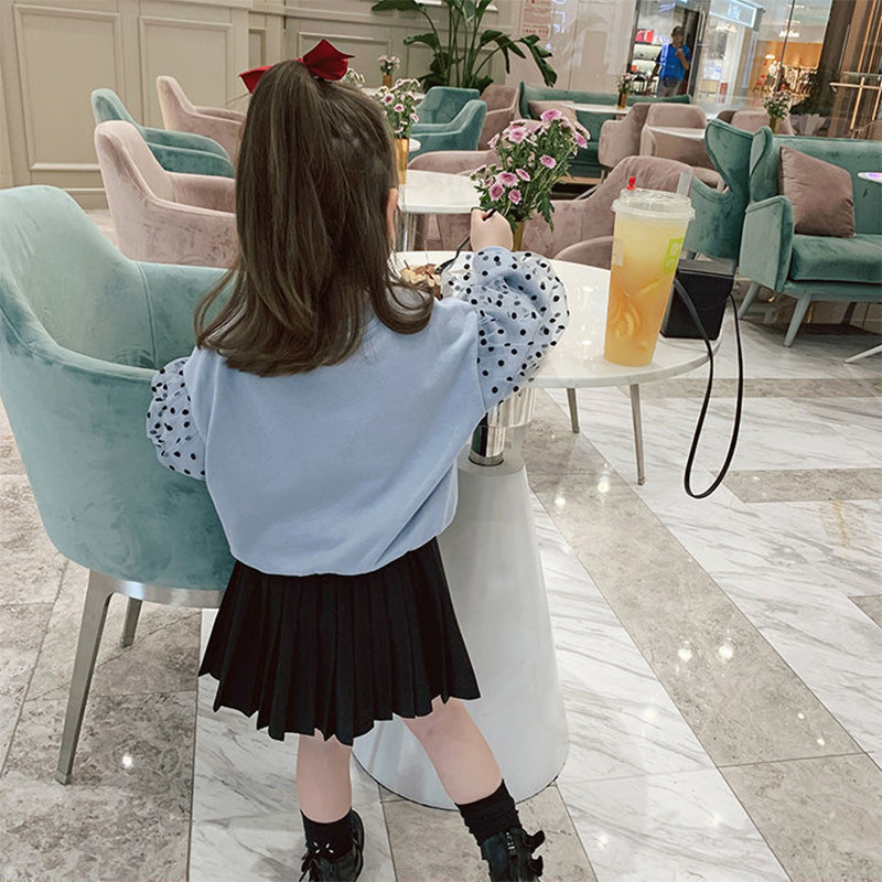 Primavara Toamna Dantela Buline Fete Drăguțe Hanorace Moda Kawaii Pulover Copii Îmbrăcăminte pentru Copii Dulci Patchwork Chic Topuri