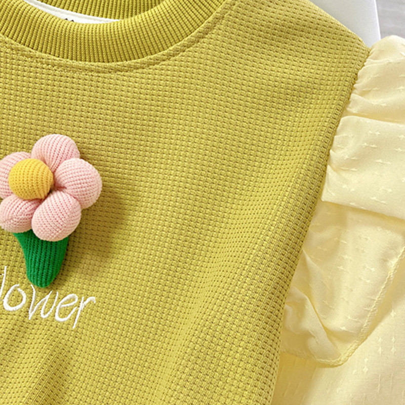Tüdrukute kevad-sügis lapitööd, lillelised, magusad kampsunid pikkade varrukatega pullover Mood Armsad lasteriided Kawaii laste topid