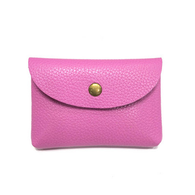 Drop Shipping Nahast miniümbrisvahetuskott Lihtne pandlaga naiste mündikott Print Logo Suure mahutavusega kaardikott